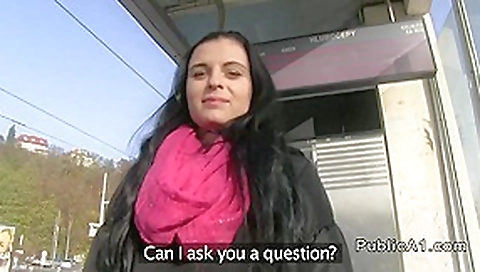 Busty amateur banged in the car in public Busty amateur banged in the car in public