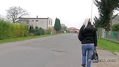 Czech amateur blonde with glasses banged in public Czech amateur blonde with glasses banged in public