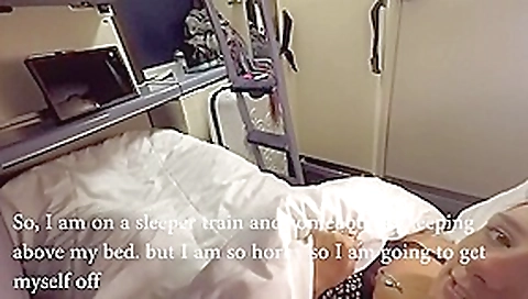 In the train with stranger In the train with stranger