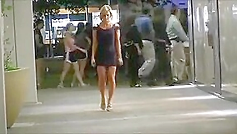 A classy chick flashes her body in public. A classy chick flashes her body in public.