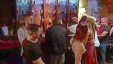Ela darling dominated in a bar Ela darling dominated in a bar