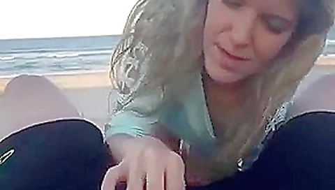Blowjob Fuck and Facial On The Beach