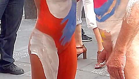 New york public body paint New york public body paint