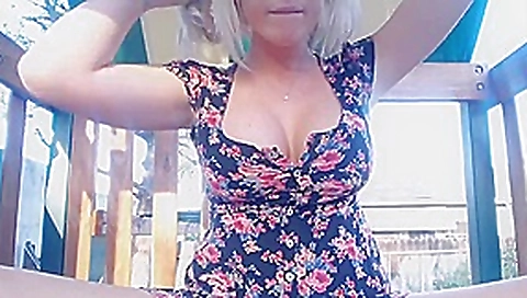 Busty amateur masturbates in public Busty amateur masturbates in public