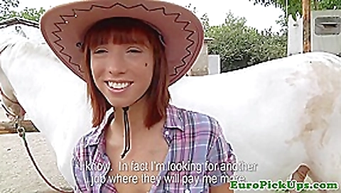 Euro cowgirl fingered in shavedpussy for cash Euro cowgirl fingered in shavedpussy for cash