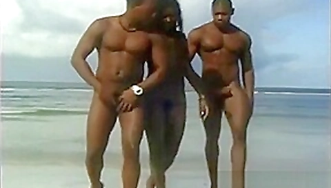 Nude Beach - Hot Ebony MMF Island Threesome Nude Beach - Hot Ebony MMF Island Threesome