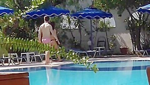 Nice ass at Hotel pool. Am Pool auf Rhodos Nice ass at Hotel pool. Am Pool auf Rhodos