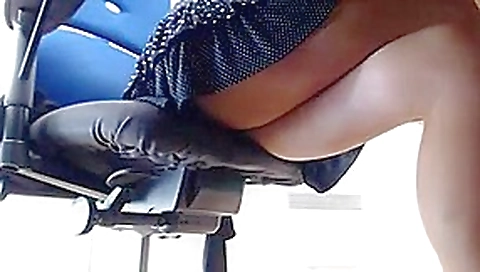 Busty blonde bored at work Busty blonde bored at work