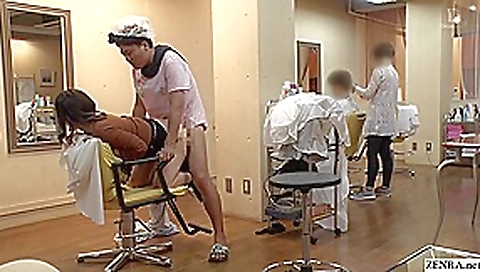 Japanese risky public sex in hair salon Rui Hizuki Japanese risky public sex in hair salon Rui Hizuki