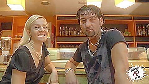 Spanish Couple At Public Coffee Shop Spanish Couple At Public Coffee Shop