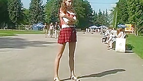 Russian pippin enjoys walking nude in public Russian pippin enjoys walking nude in public
