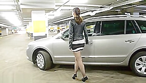 Jeny Smith masturbating at car park Jeny Smith masturbating at car park