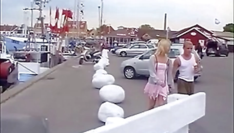 Blonde serves her boyfriends cock with a public blowjob Blonde serves her boyfriends cock with a public blowjob