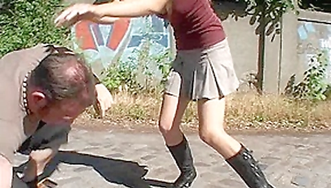Thrall spanked and made to lick the boots Thrall spanked and made to lick the boots