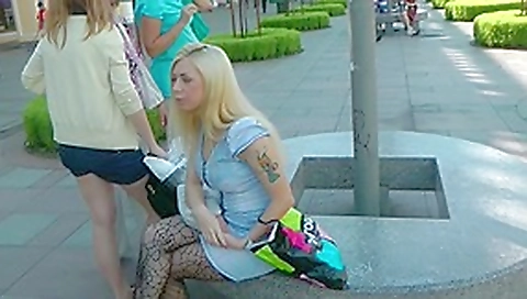 Golden-Haired in nylons does anal fuck Golden-Haired in nylons does anal fuck