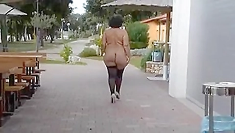 Fat ass mature walking naked in public Fat ass mature walking naked in public