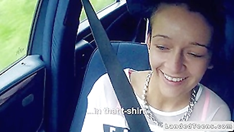 Brunette teen 18+ got a huge dick in car POV Brunette teen 18+ got a huge dick in car POV