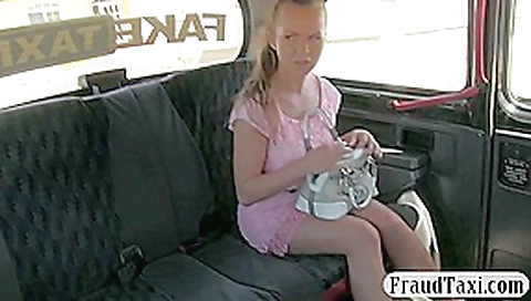 Big tits blondie whore fucked and jizzed on by the driver
