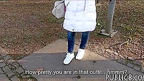 Cute Eurobabe fucked in the woods for alot of cash Cute Eurobabe fucked in the woods for alot of cash