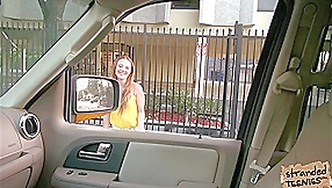 Pretty Sam takes the virginity of the driver in quickie sex Pretty Sam takes the virginity of the driver in quickie sex