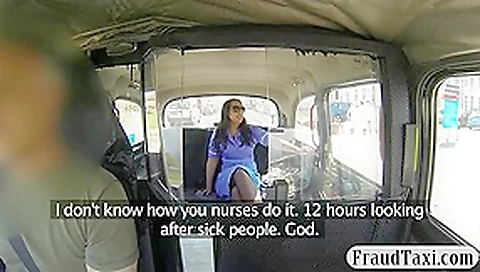 Busty nurse slut fucked in the backseat of a taxi Busty nurse slut fucked in the backseat of a taxi