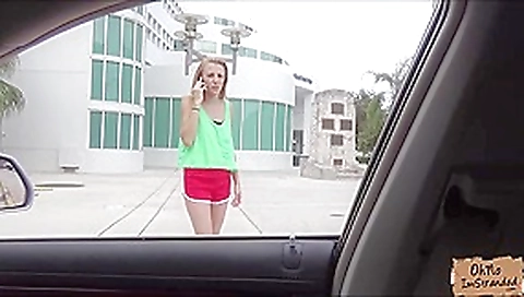 Hot blonde teen 18+ gets picked up and boned at the strangers car Hot blonde teen 18+ gets picked up and boned at the strangers car
