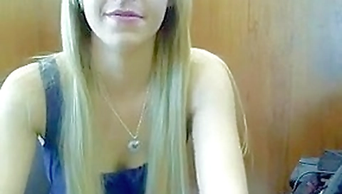 Blonde immature slut teases on a webcam Blonde immature slut teases on a webcam