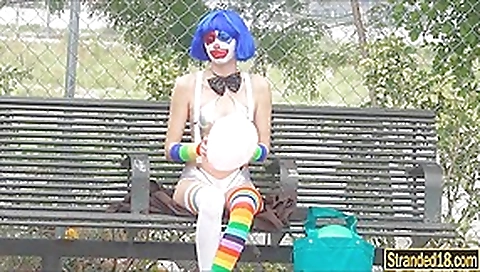 Frown clown Mikayla free cum on mouth from stranger dude Frown clown Mikayla free cum on mouth from stranger dude